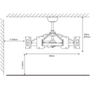 34" Bucholz Modern DC Motor Brushed Nickel Downrod Mount Reversible Ceiling Fan with LED Lighting and Remote Control