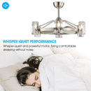 34" Bucholz Modern DC Motor Brushed Nickel Downrod Mount Reversible Ceiling Fan with LED Lighting and Remote Control