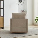 30.5"W Square Upholstered Swivel Accent Chair - Taupe