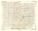 Vintage Map of Licking County, Ohio 1854