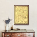 Vintage Map of Dearborn County, Indiana 1860