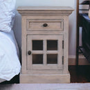 Glazed Bedside Table - Stone White by Unique Piece Furniture