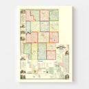 Vintage Map of Kosciusko County, Indiana 1866