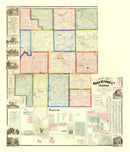 Vintage Map of Kosciusko County, Indiana 1866