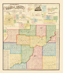 Vintage Map of Morgan County, Indiana 1875
