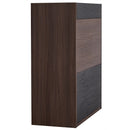 Modern Extendable & Rotating Cabinet With Drawer And Flip Doors For Versatile Storage - Black / Dark Walnut by HouseOfZazla