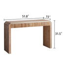 Rustic Modern Console Table With Drawer Storage - Natural Wood by HouseOfZazla