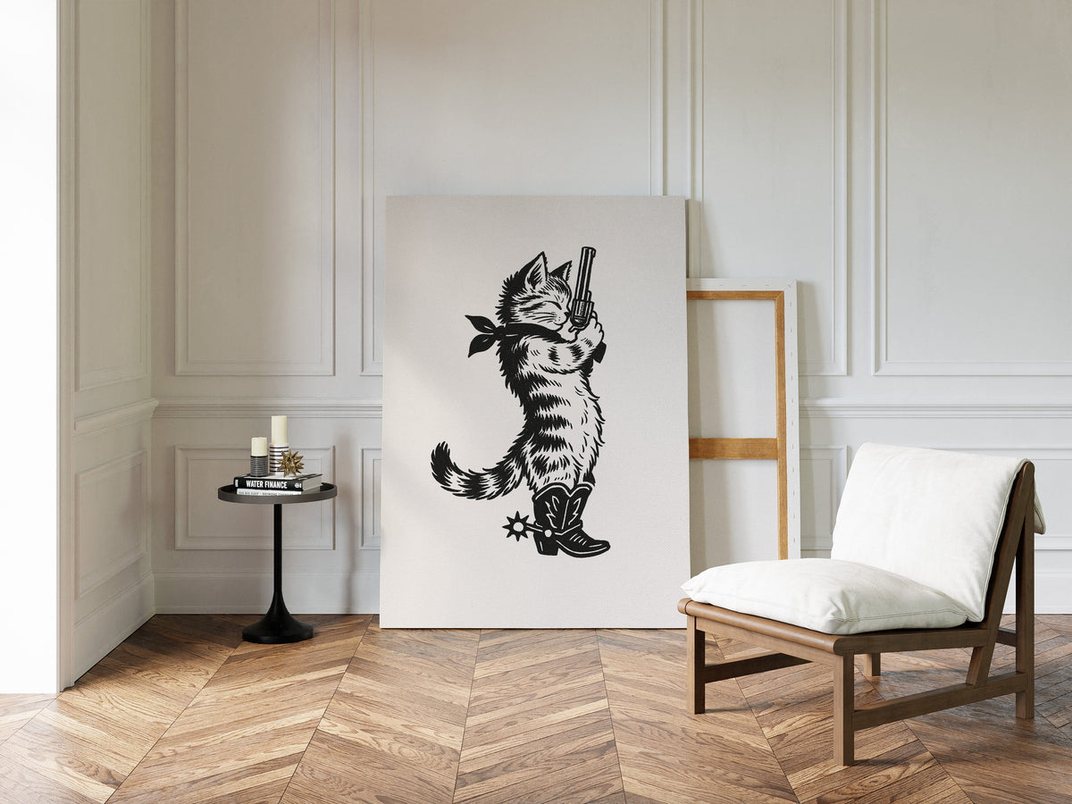 Purrpare for Trouble – Cowboy Cat Sheriff Print, photo 13 of 19