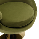 360 Degree Swivel Cuddle Barrel Accent Chairs, Round Armchairs with Wide Upholstered, Fluffy Fabric Chair for Living Room, Bedroom, Office, Waiting Rooms
