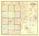 Vintage Map of Putnam County, Indiana 1864