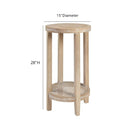 Bedford - Round Accent Table - Reclaimed Wheat by HouseOfZazla