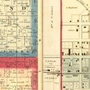 Vintage Map of Rush County, Indiana 1867