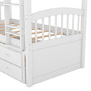 Bunk Bed With Trundle And Drawers, Arched Headboard And Footboard by HouseOfZazla