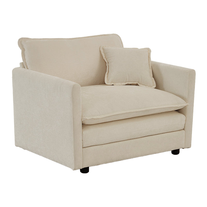 Walker Edison | Chenille Upholstered Comfy Deep Single Seat Sofa Chair