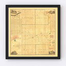 Vintage Map of Wabash County, Indiana 1861