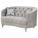 Colby - Loveseat With Tufted Design - Gray by HouseOfZazla