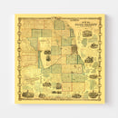 Vintage Map of Cook County, Illinois 1861