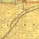 Vintage Map of Cook County, Illinois 1861