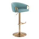 Claire - Contemporary / Glam Adjustable Bar Stool (Set of 2) by HouseOfZazla