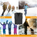 Heat Jacket Vest 3 Heating Gear Adjustable USB Heated Vest Warm Heat Coat Vest w/ 5 Heating Zones For Men Women Winter Outdoor Activity