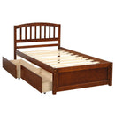 Platform Storage Bed Wood Bed Frame With Two Drawers And Headboard by Unique Piece Furniture