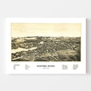 Vintage Map of Sanford, Maine 1889