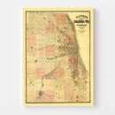 Vintage Map of Cook County, Illinois 1898