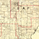 Vintage Map of Edwards County, Illinois 1891