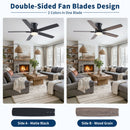 Mordern Flush Mount Ceiling Fan With Light And Remote Control by HouseOfZazla