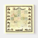 Vintage Map of Henry County, Illinois 1860