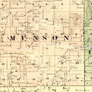 Vintage Map of Henry County, Illinois 1860