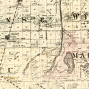Vintage Map of Iroquois County, Illinois 1860