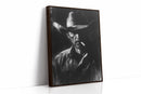 Midnight Cowboy in Charcoal Shadows