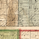Vintage Map of Knox County, Illinois 1861