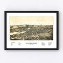Vintage Map of Sanford, Maine 1889