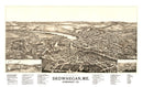 Vintage Map of Skowhegan, Maine 1892