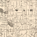 Vintage Map of Lake County, Illinois 1873