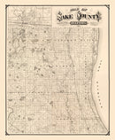 Vintage Map of Lake County, Illinois 1873