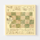 Vintage Map of Madison County, Illinois 1892