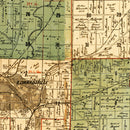 Vintage Map of Madison County, Illinois 1892