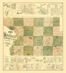 Vintage Map of Madison County, Illinois 1892