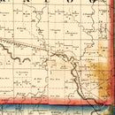 Vintage Map of Peoria County, Illinois 1861