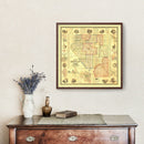 Vintage Map of Saint Clair County, Illinois 1863