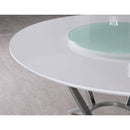 Anchor - 5 Piece Round Dining Table Set With Swivel Chairs - Gloss White by HouseOfZazla