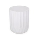 Round Outdoor Side Table, 15" W x 15" D End Table by HouseOfZazla
