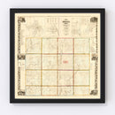 Vintage Map of Branch County, Michigan 1858