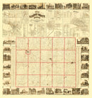 Vintage Map of Calhoun County, Michigan 1858