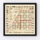 Vintage Map of Cass County, Michigan 1860