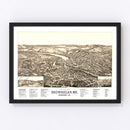 Vintage Map of Skowhegan, Maine 1892