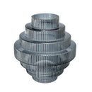 Multi-Tiered Geometric Vase with Smoked Glass Finish by HouseOfZazla